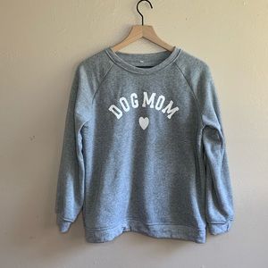 Fleece "Dog Mom" Pullover Sweatshirt